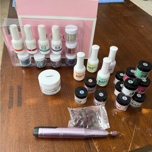 Dip Powder Nail Set — Multicolor Shimmer Collection
